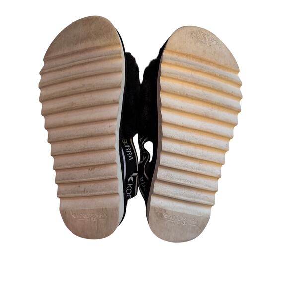 Koolaburra by UGG Girls Fuzzy Slide Slippers Black Size 4 Cozy Faux Fur - Picture 2 of 3